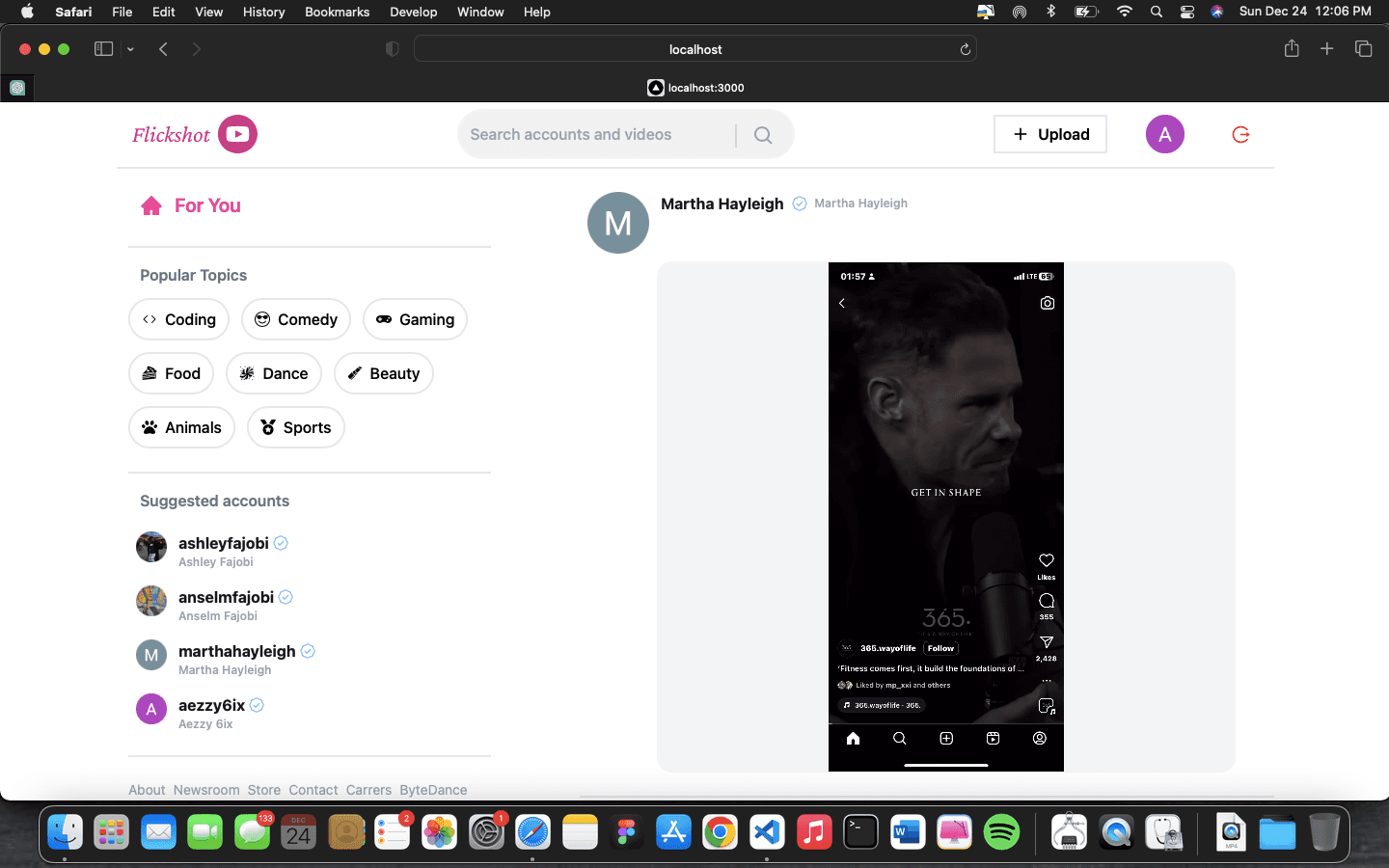 FlickShot - TikTok Clone