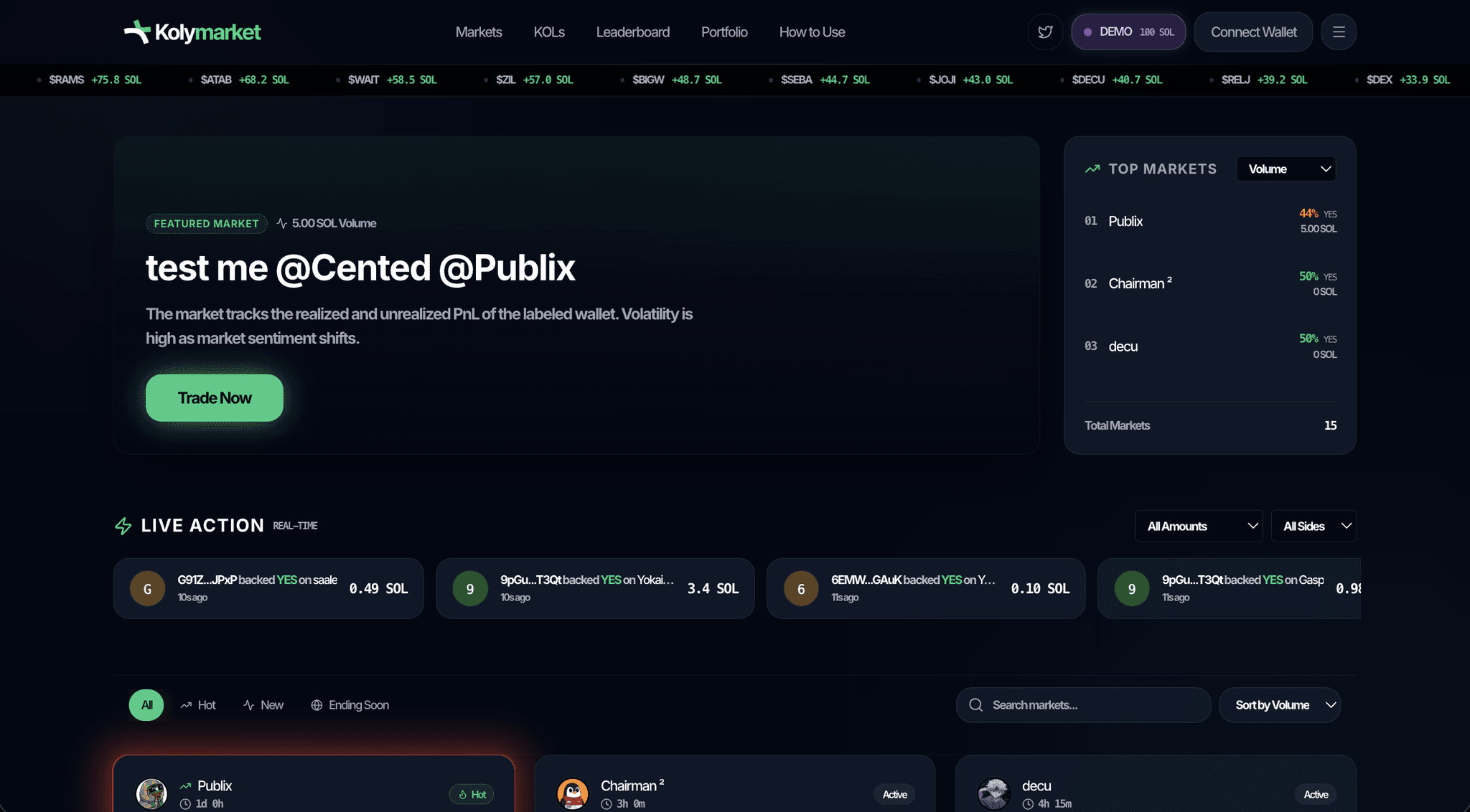 KOLy Market: AI-Powered Prediction Market