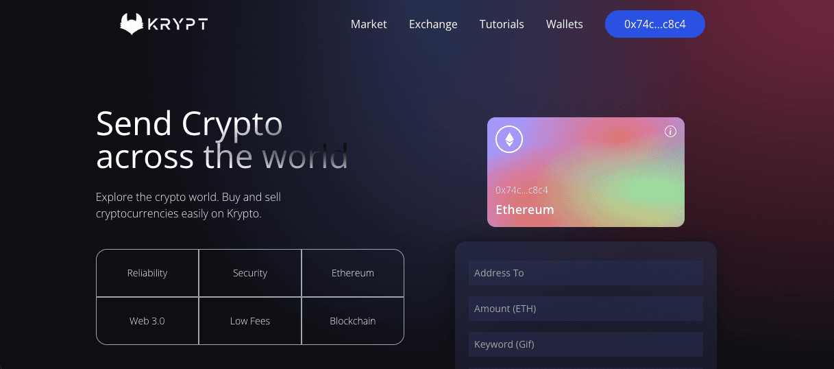 Krypt - Ethereum Transaction App