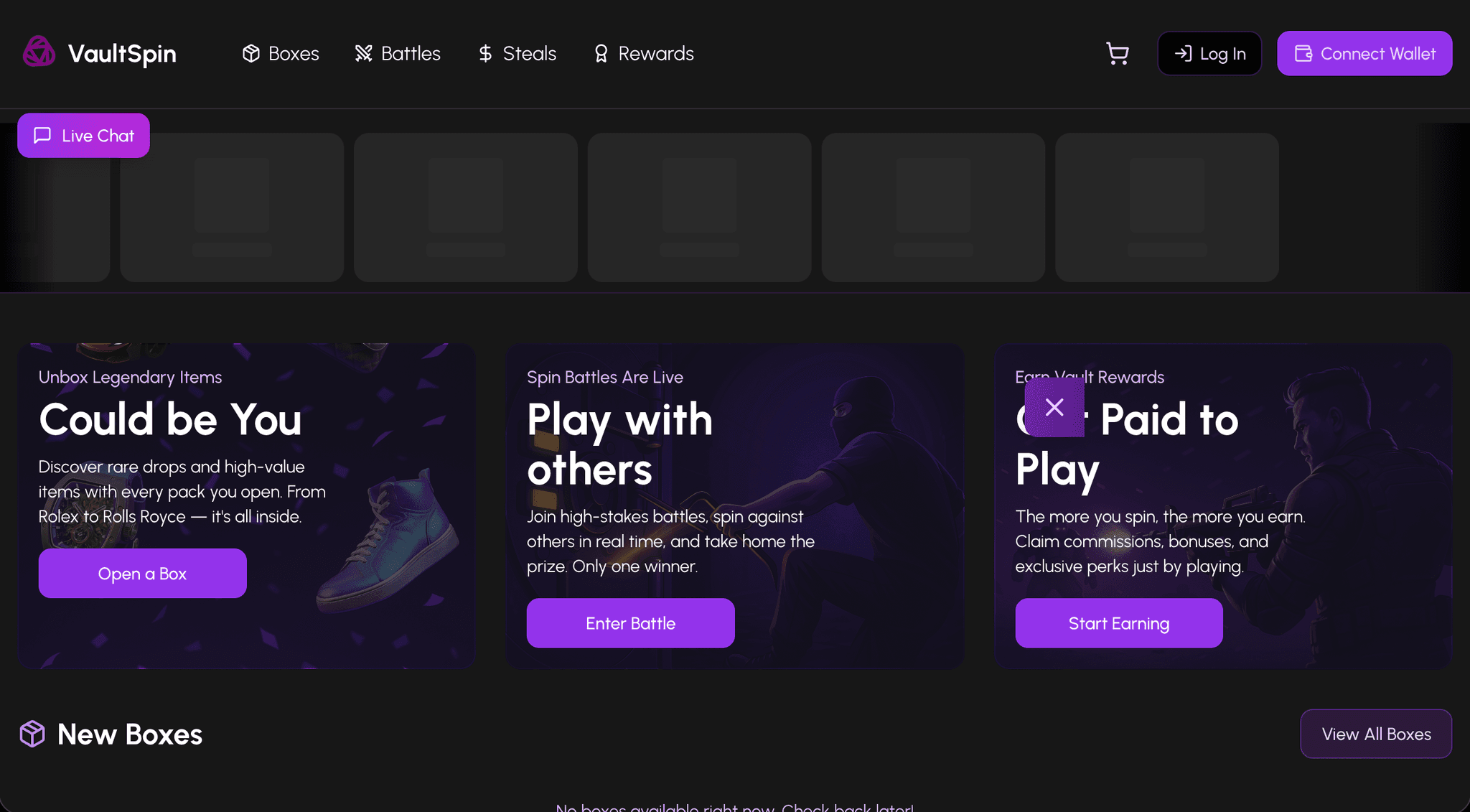 Vaultspin: Gamified Crypto Casino Platform